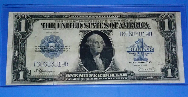 1923 $1 Horse Blanket Silver Cert.Fr #237, F ! OLD US CURRENCY! LG.NOTE! NICE!
