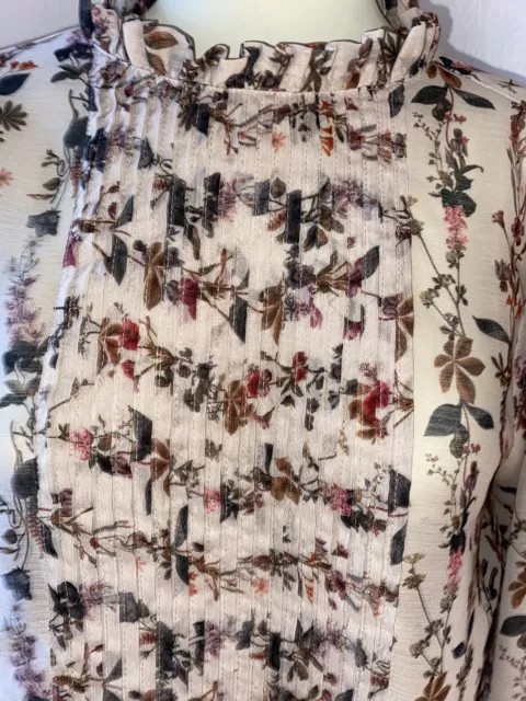 Damen Bluse Gr.36   H & M Blumen Schleife 2