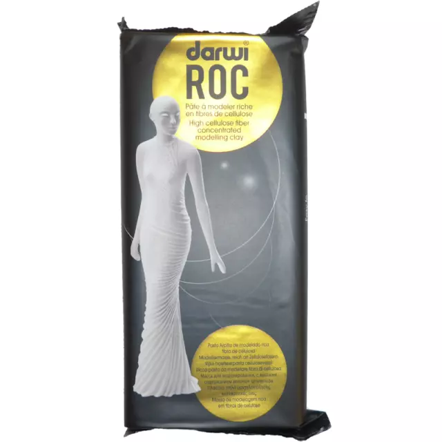 darwi ROC lufthärtende Premium-Modelliermasse weiß, 1kg-Block
