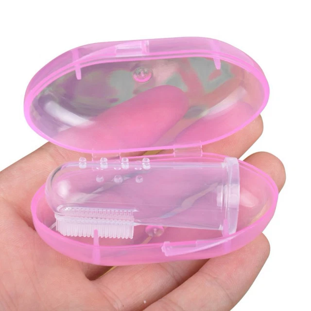 6-18M Healthy Kids Baby Infant Soft Silicone Finger Toothbrush Teeth Rubber Mass