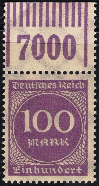 Deutsches Reich Michelnr. 268 W OR 1`11`1 - Walzendruck vom Oberrand, postfrisch