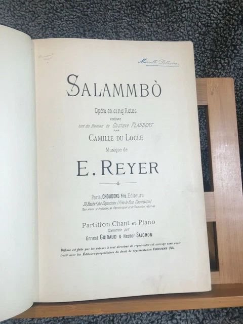 Reyer Salammbo opéra partition chant piano éditions Choudens