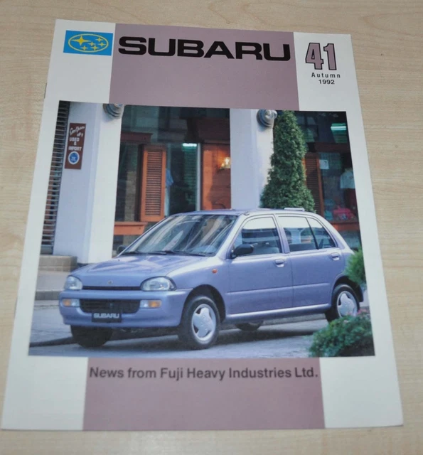 1992 Subaru 41 Magazine Fuji Heavy Industries Brochure Prospekt ENG