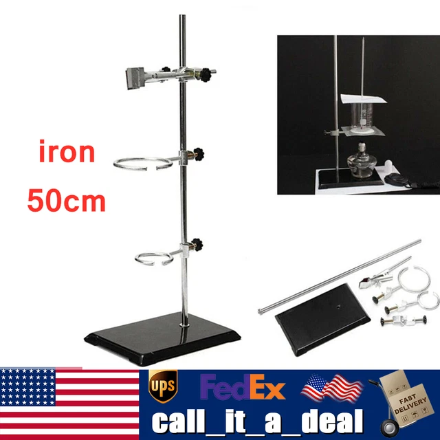 50cm Lab Stand Bracket Retort Support Platform Clamp Chemistry Holder Clamp Kit