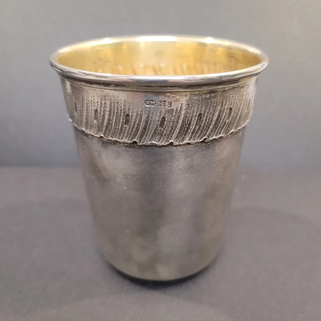 Antique 3" Silver cup 84 CTB Imperial Russian ? Riga ? Carl Theodor Beyermann ?