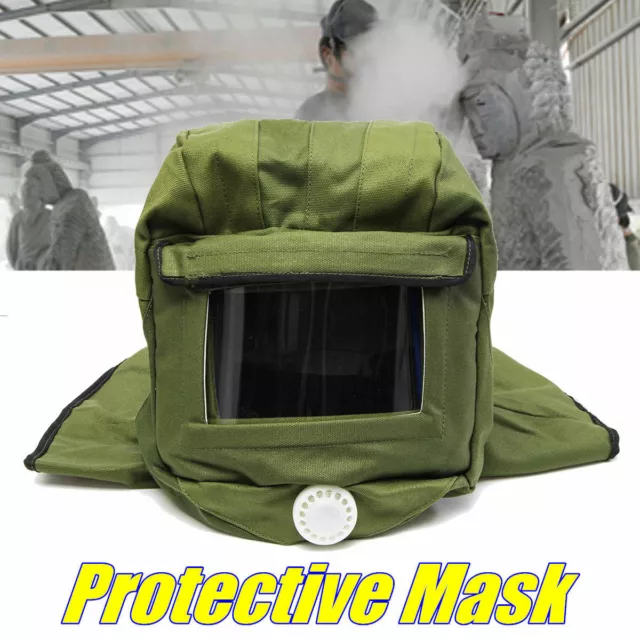 Sand Blasting Hood Blast Cap Anti Dust Wind Face Protector Sandblaster Helmet