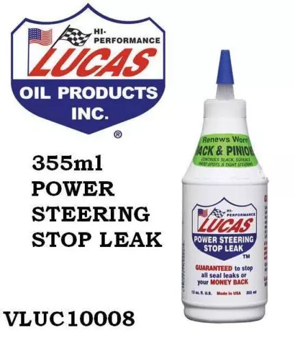 Lucas Oil Power Steering Stops Rack Box Pinion Problem Leak Fluid Seal 355ML New