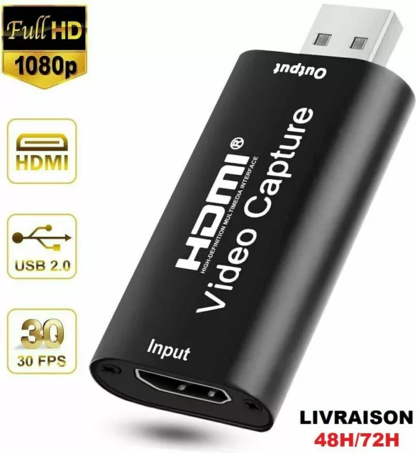 HDMI Video Capture Usb 2.0 HD 1080P Enregistreur Jeux Live Streaming