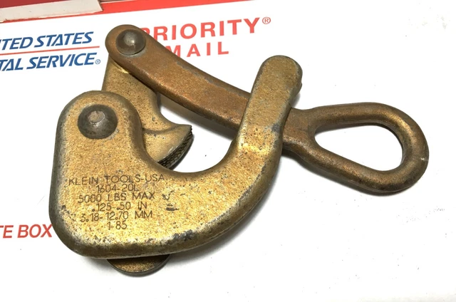 Klein Tools No. 1604-20L Havens Grip Cable Puller .125-.5" 5000# Made in USA
