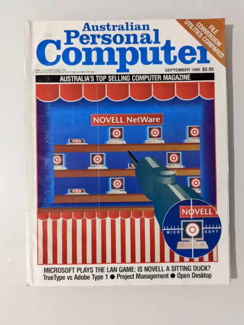 Australian Personal Computer APC Magazine NOVELL Net September 1990 retro pc mag