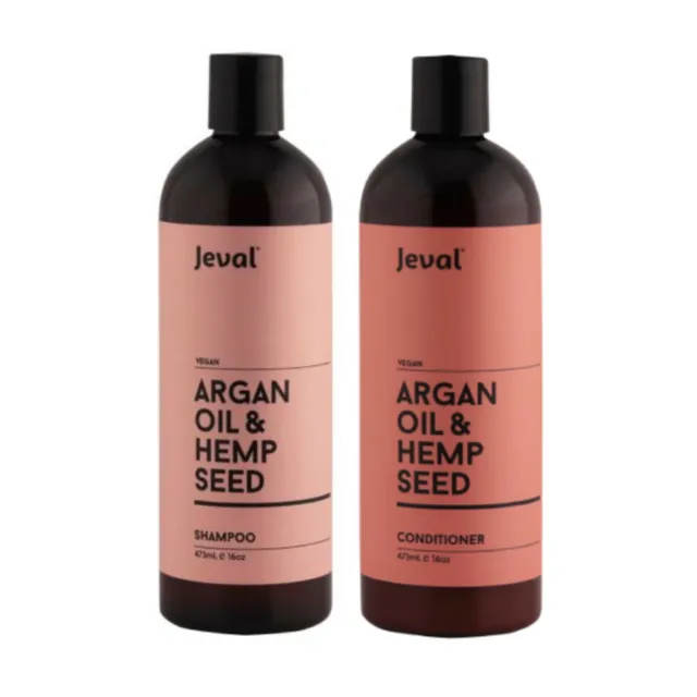 Jeval Argan Oil & Hemp Seed Shampoo & Conditioner 473ml DUO