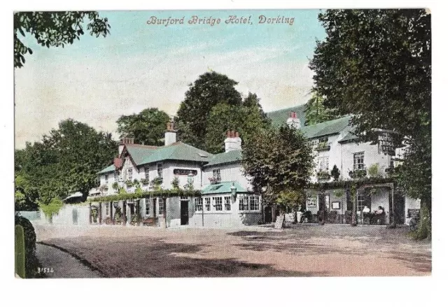 Burford Bridge Hotel, Dorking, Surrey, Postcard.