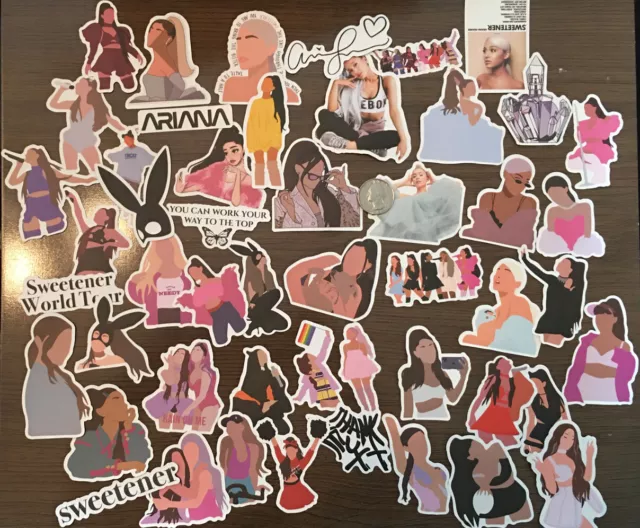 50 Pcs Singer Ariana Grande Stickers Luggage Laptop Car Fridge Snowboard Party