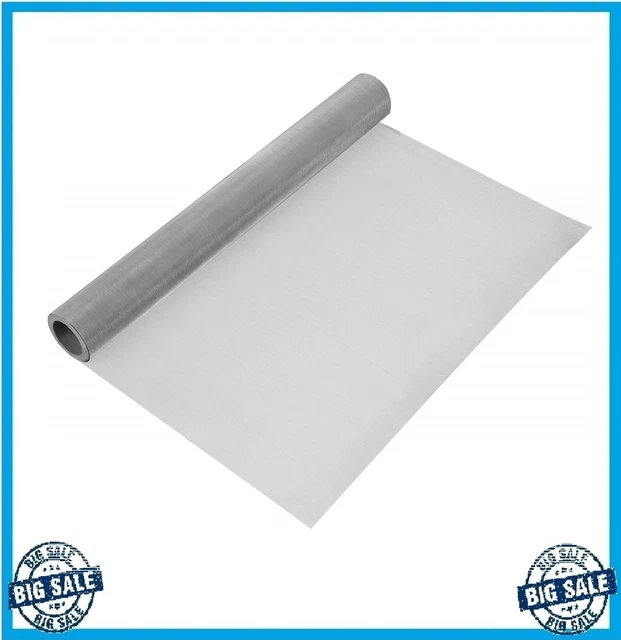 2 Packs 304 Stainless Steel Woven Wire 120 Mesh Fine Screen Mesh Steel Woven Mes