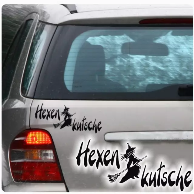 HEXENKUTSCHE AUTOAUFKLEBER HEXEN Aufkleber Hexe Sticker Witch Besen Katze  A208 EUR 12,99 - PicClick DE