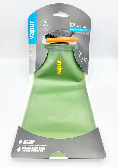 VAPUR Anti-Bottle .7L/23oz Collapsible BPA Free Water Bottle Eclipse Olive New VAPUR Anti-Bottle .7L/23oz Collapsible BPA Free Water Bottle Eclipse Olive New