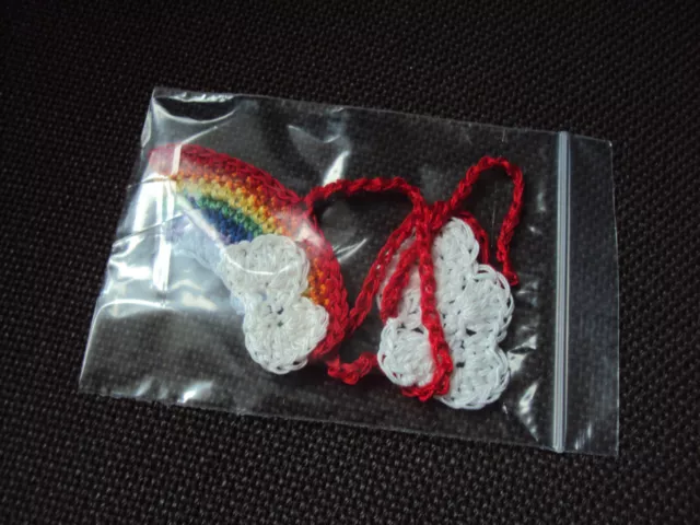 Umbilical Cord Tie Crochet Cotton Rainbow Cloud 3