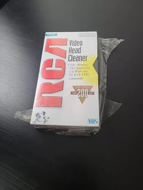 RCA VHS Video Head Cleaner AV01HD Non Abrasive Dry System New Sealed 200 Uses