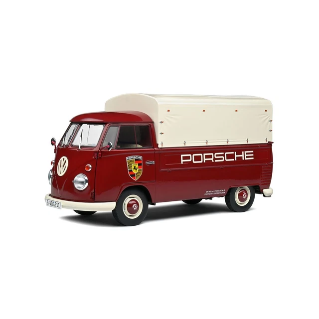 Solido Soli1806707 VOLKSWAGEN T1 PICK-UP PORSCHE SERVICE – 1950 1/18