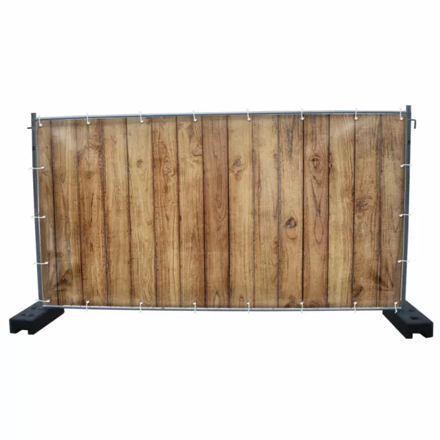 340 x 173 cm | Holzwand Bauzaunbanner, Garten, Sichtschutz (1618)