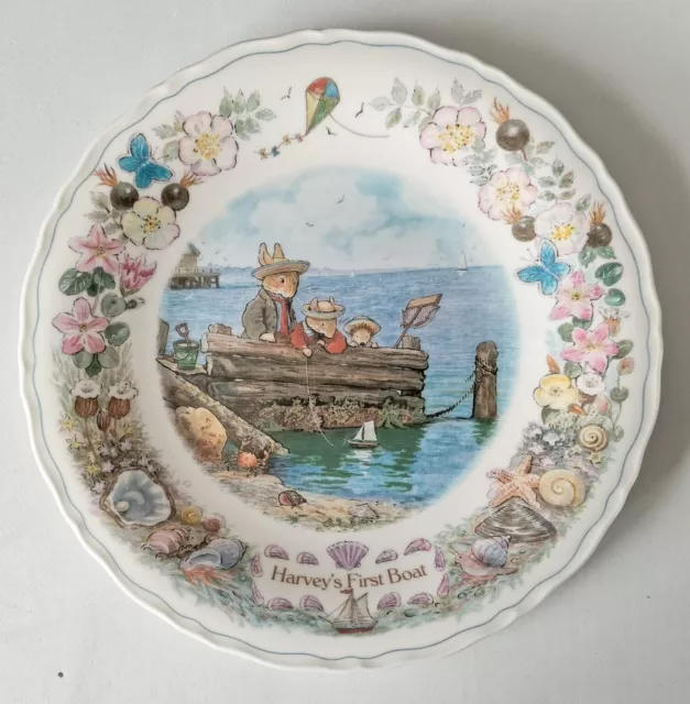 Primer barco Wedgwood Foxwood Tales Plate Harveys historia del mar