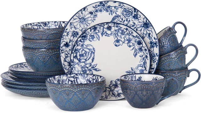 Dinnerware Set Gift high quality stoneware Greek Old Style  for 4 16-Piece
