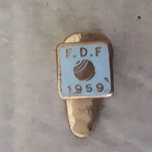 1959 UK Bowling Club Lapel Enamel Badge - FDF Francis Drake Fellowship