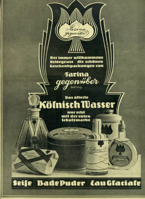 Farina -- gegenüber -- Der immer willkommene Ostergruß - Werbung von 1928