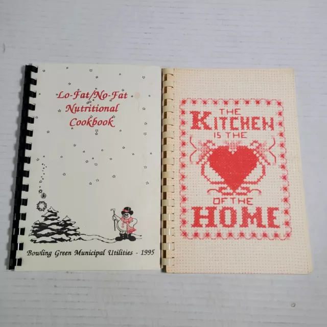 Lot of 2~BGMU~The Kitchen is the Heart of the Home Cookbook~Spiral~Kentucky~Vtg