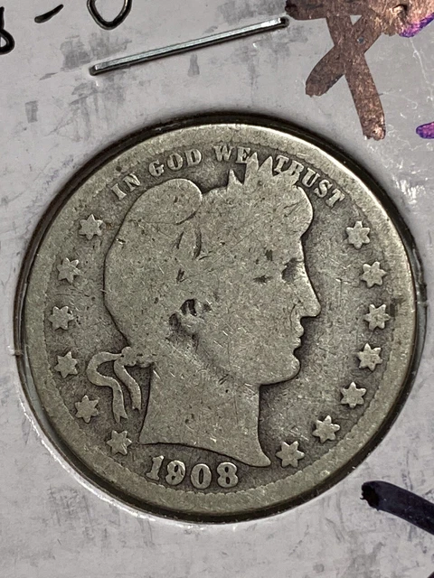 1908-o Barber Quarter 25c, 99 Cent Shipping