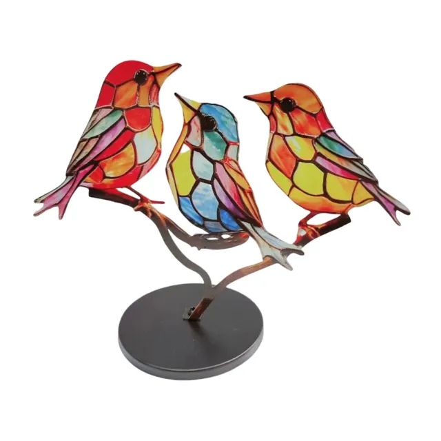 Metall Kolibri Vogelstatuen Kunstwerk Dekoration Zuhause Garten Miniaturen (3 Vö