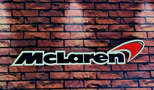 Enseigne Plaque Décorative McLaren épaisseur 5 mm ( 90 cm x 17 cm )