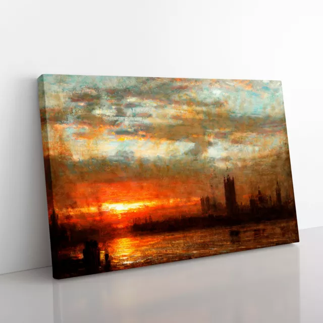 Westminster Sunset By Joseph Mallord William Turner Canvas Wall Art Print Framed