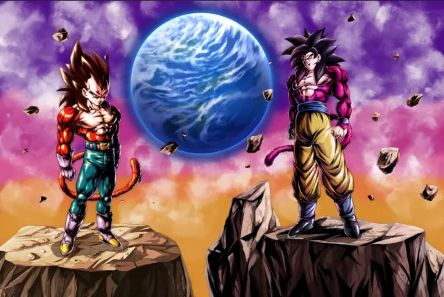 Dragon Ball Poster Cell and Saiyajins 18inx12in Free Shipping