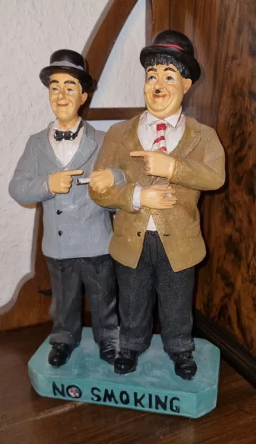 Oliver Hardy und Stan Laurel,  Dick & Doof Figur "no smoking" Dachbodenfund...