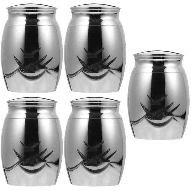 5 PIEZAS Mini tanque de cremación para mascota urna bolsa animal Cino Cinerary ataúd