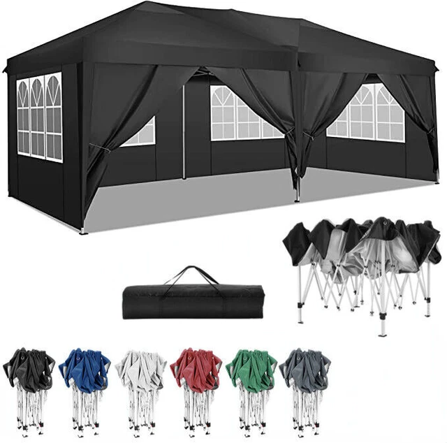 Falt Pavillon Partyzelt WASSERDICHT Pavillion Gartenzelt Dachmaß 3x3 m oder 77