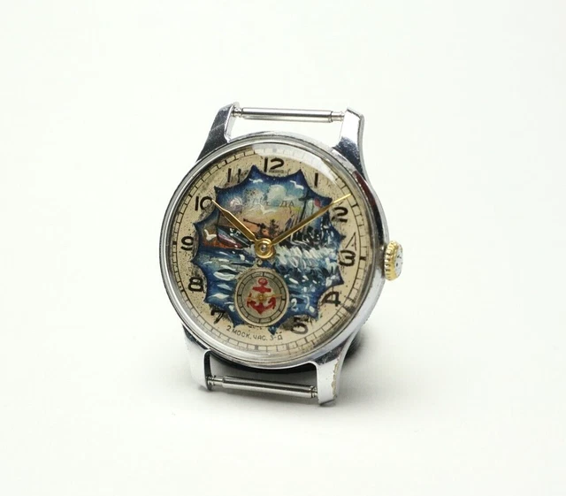 VINTAGE Men's Wristwatch POBEDA 2MChZ (1955) Mechanical Watch 2602 SOVIET/USSR