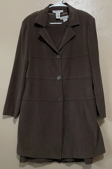 Samantha Taylor Women’s Dress And Jacket Suit Set Brown Polyester/Spandex Size12