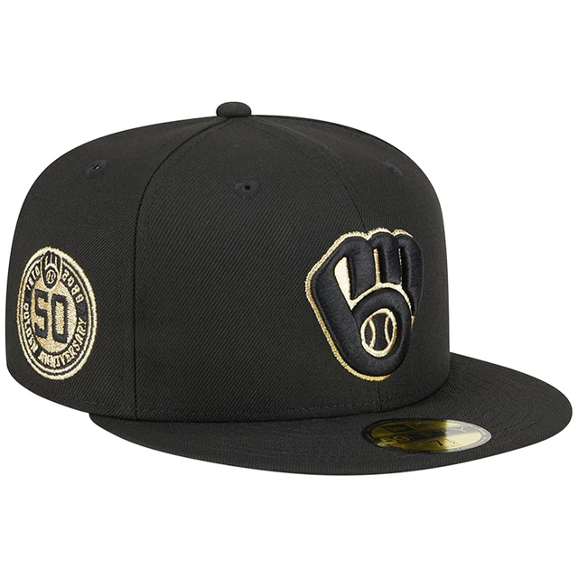 Men's New Era Black Milwaukee Brewers  2023 59FIFTY Day Fitted Hat