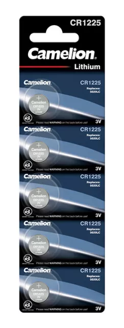 10 x Camelion CR 1225 3V Lithium Batterie Knopfzelle 50mAh 2 x 5er Blister