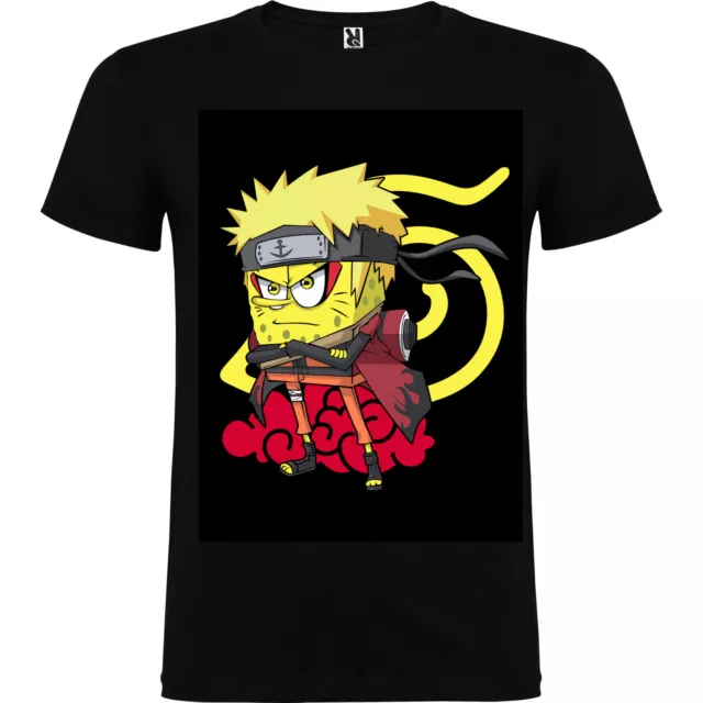 ¡Naruto y Bob Esponja se enfrentan en esta divertida camiseta! Talla S-XXL