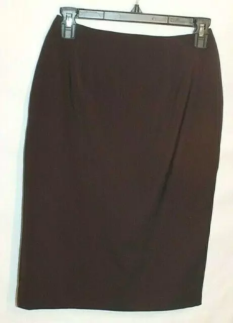 Express Wine Pencil Skirt Size 1/2 Shiny Pencil Knee Length  Flat Front Dressy