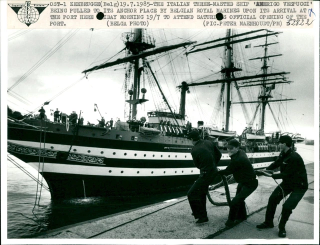 The Italian three-masted ship "Amerigo Vespucci" - Vintage Photograph 3441196