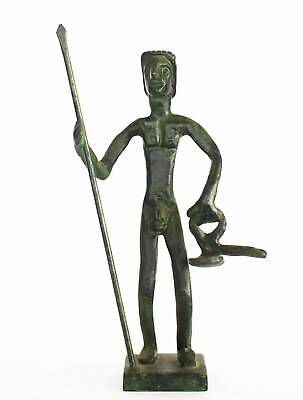 Ancient Greek Mycenaean Warrior - Bronze Age - 1600–1100 BC - pure bronze statue