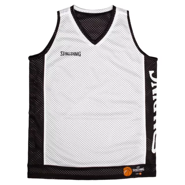 Spalding Basketball Wendbares Tank-Top Herren Reversible Trikot schwarz weiß 2