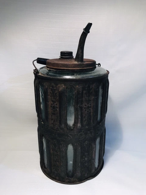 RARE Adams And Westlake Co Chicago Glass Kerosene Fluid Oil Lamp Lantern Filler