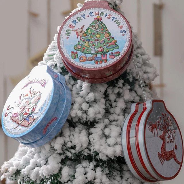 Petite Boîte En Étain Rouge "Joyeux Noël" - Idée Cadeau Ou Rangement Déco