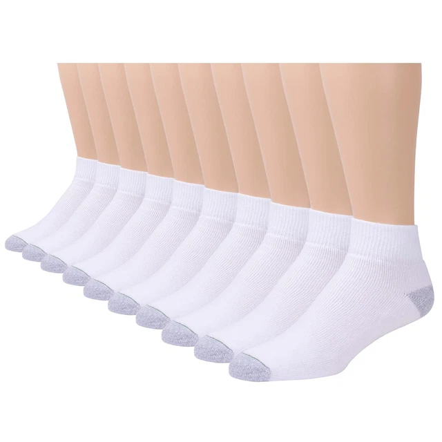 mens Comfort Power Men's Quarter By Burlington Casual Sock, White,...