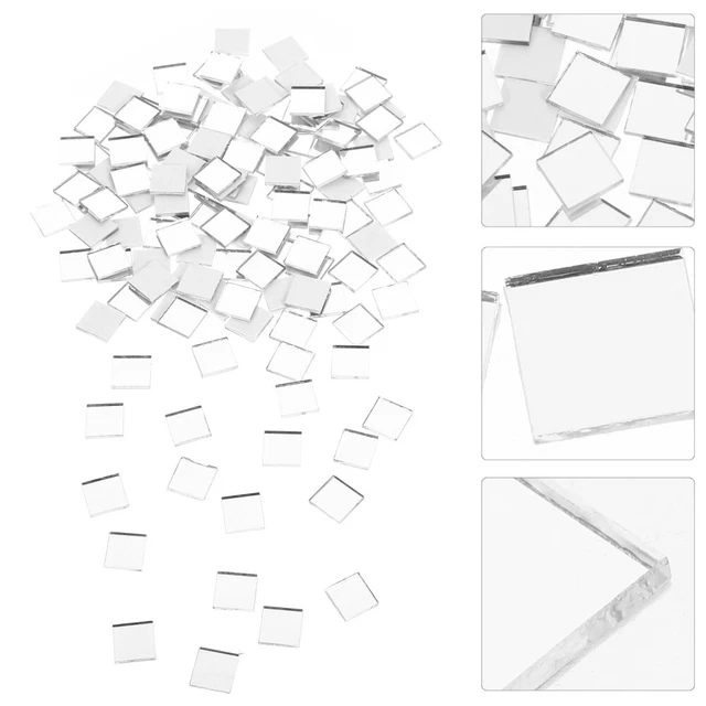 300 Pcs Mosaic Tiles For Crafts DIY Crystal Mirror Flat Marbles Household